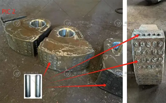 嵌入陶瓷的耐磨锤头